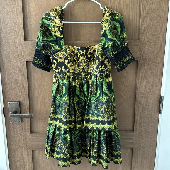 Alice + Olivia Emmou Tiered Mini Dress Sz 4 - Picture 2 of 6